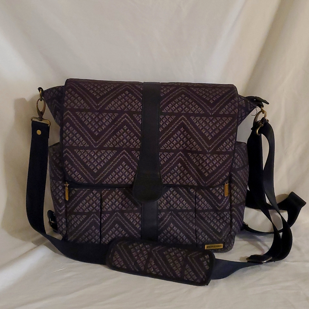 JJ Cole Infant Baby Backpack Diaper Bag Large Capacity Black and Gray Unisex